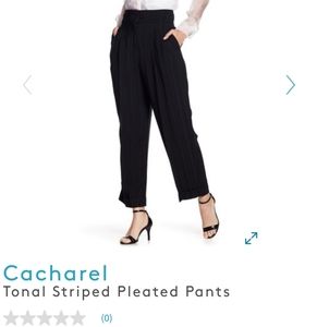 Cacharel Paris Tonal Striped black pant.